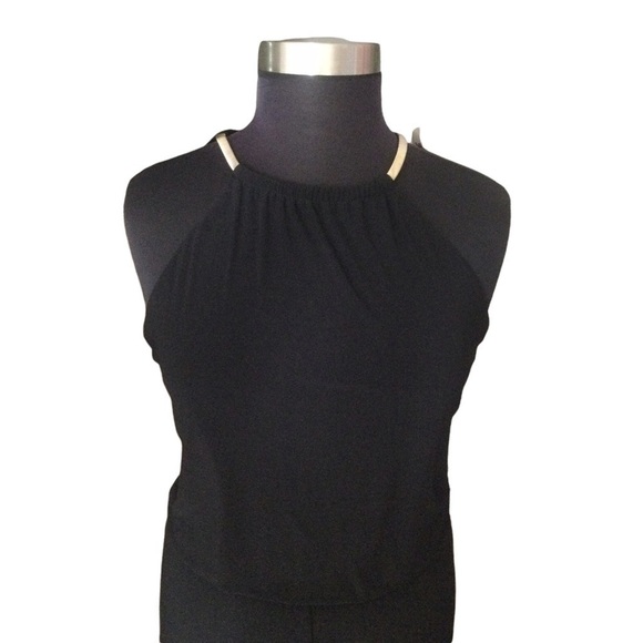 R & M Richard black Gold Chain Plus Size Jumpsuit - Picture 4 of 10